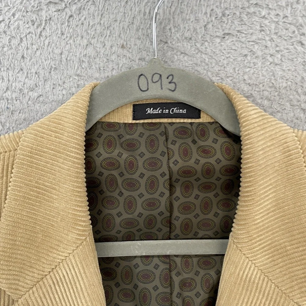 Lauren Ralph Lauren‎ Blazer Mens 44R Beige Corduroy Two Button Sport Coat 80s